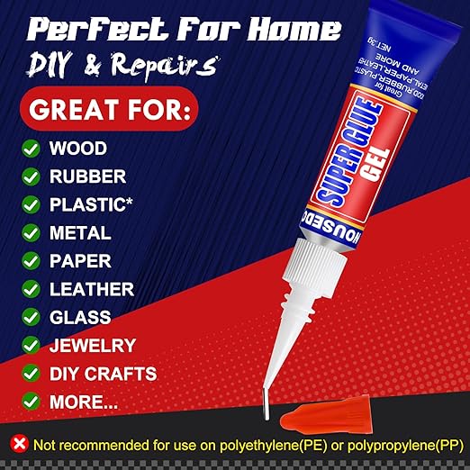 48 x 3g Super Glue Gel, Fast Strong Adhesive, Strong Cyanoacrylate (CA) Glue for Plastic, Metal, Ceramic, Leather, Wood, DIY Crafts and More – Quick Dry, Thick Formula, All-Purpose Instant Bond