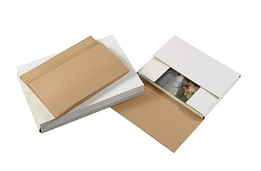 Tape Logic TLM2BK Easy-Fold Mailers, 12 1/8" x 9 1/8" x 2" White (Pack of 50)
