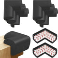 8 Pack Large Table Corner Protector for Kids, Baby Proofing Soft Rubber Foam Cushion Corner Covers, Heavy-Duty Corner Bumper Guards for Furniture Stair Cabinet Fireplace - Pre-Taped, Black