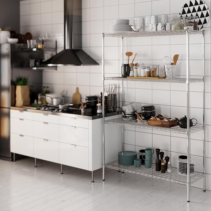 Regal Altair 18" Deep x 48" Wide x 74" Height Wire Shelving Kit | 4-Tier | NSF Commercial Storage Rack Unit