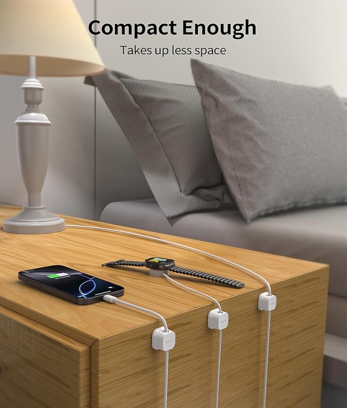 9 Pack Magnetic Cable Clips Cord Holder, Desk Cable Management Accessories, Cord Clips, Adhesive USB Wire Holder Keeper Organizer for Home Office Desk Phone Car Wall Desktop Nightstand cable organizer