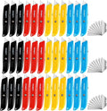 REXBETI 36 Pack Utility Knife Retractable Box Cutter, 4 Color Heavy Duty Aluminum Shell Knife Sets with Extra 30pc SK5 Blades for Cartons, Cardboard and Boxes