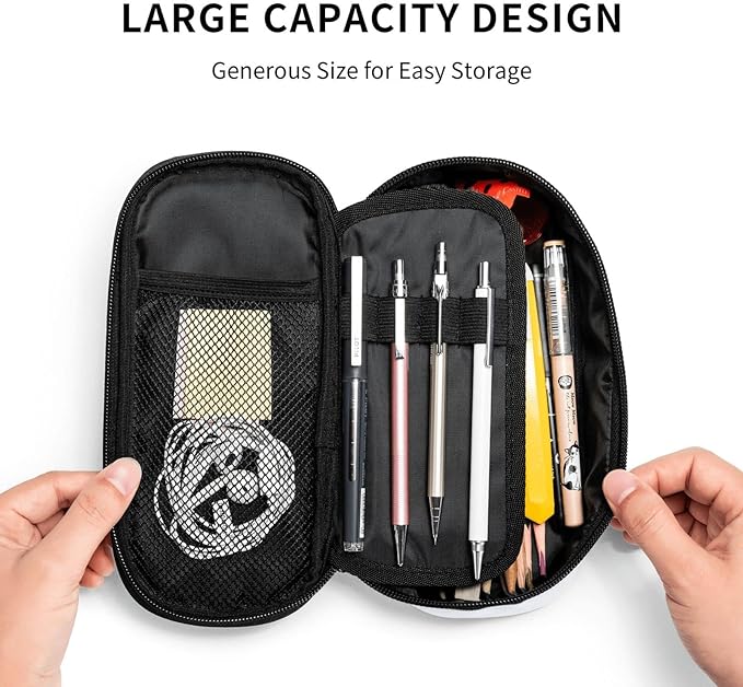 HKHEHOP Hockey Sport Pencil Case Big Capacity Storage Pencil Pouch Stationery Bags With Zipper Portable Pen Holder Box Organizer For Boys Girls Teens Student College School Office Supplies