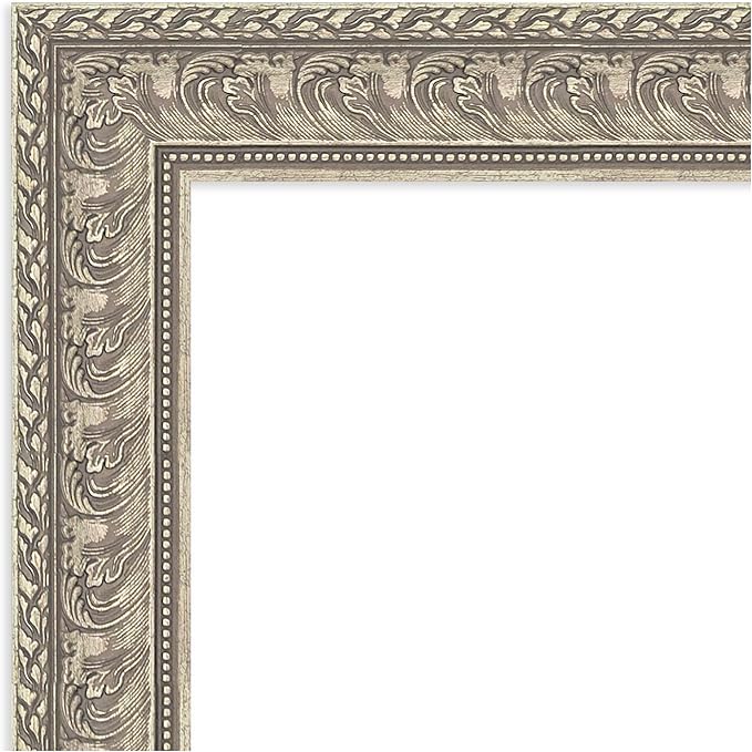 Amanti Art Silver Framed Magnetic Board 31x43 Large Vision Board for use with Magnets, 100% Metal Sheet to Display Items as Office Decor or for Home Organization in mudroom, Kitchen or Kids Room