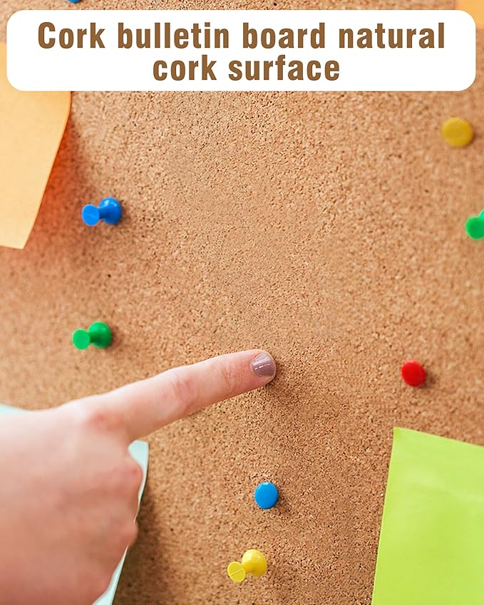Mifuro 38"x28" Enclosed Bulletin Board, Lockable Weather-Resistant Aluminum Cork Noticeboard for School & Office, Silver Frame w/Cork