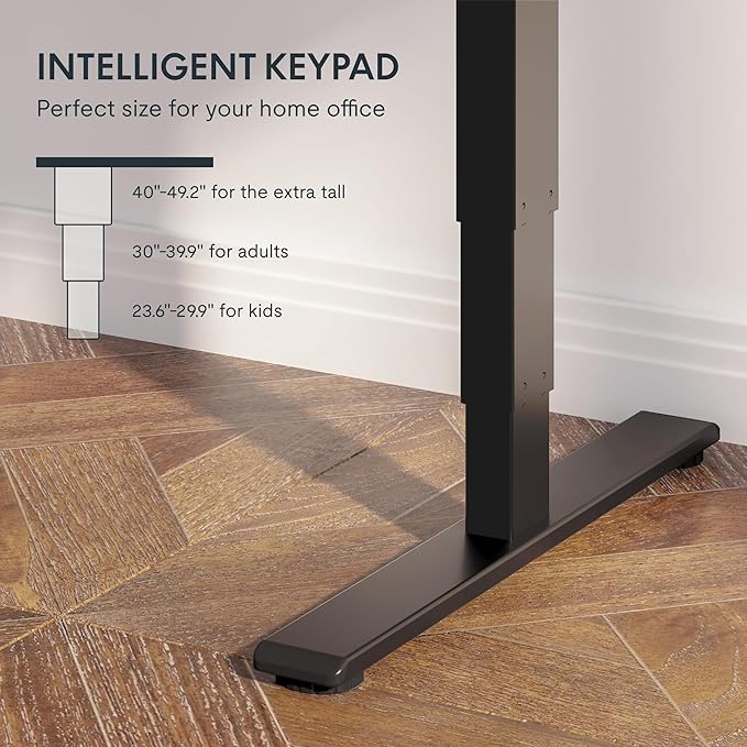 FLEXISPOT E6 3-Stage Dual Motor Electric Standing Desk 55 x 28 Sit Stand Up Desk, Holds 220 lbs, Adjustable Height w/Memory Presets, One-Piece Special Walnut Desktop & Black Frame, Ships in 2 Boxes
