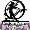 Personalized Softball Metal Sign Custom Player Softball Name Sign Girls Room Decor Softball Lover Present Sports Wall Art Decorations Gift for Girls, Team, Mother, Wife, Daughter