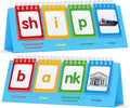 CVCC & CCVC Flip Charts, 40 Words Builder Phonic Games Freestanding Flip Chart Manipulative Spelling Toy Educational Learning Tool for Student Teacher School Supplies