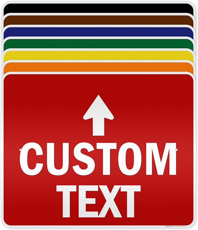 Custom Arrow,Custom Directional Sign, Up Arrow,24x30 Inches, 3M EGP Reflective, Rust Free .080 Aluminum, Fade Resistant, Made in USA by My Sign Center