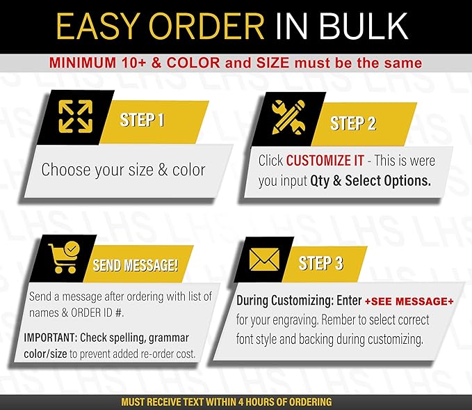 Engraved Name Plates for Door Sign Personalized Cashew Plastic Plaque with Black Letters - Made in USA 2x4 N6