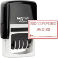 MaxMark Office Self Inking Date Stamp with Phrase Shipped - Red Ink