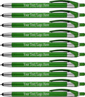 Personalized with Your Custom Logo or Text Pens-Pack of 450- for Marketing, Parties, and Events, 2 in 1 Capacitive Stylus & Ballpoint Pen Compatible with Touchscreen Devices, Black Ink, Green Pens