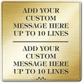 Custom Sign, Office Sign, Business/Office Name Plates for Doors/Wall, Indoor/Outdoor, 8x8 Inch, 18 Colors, (Prestige) Made in USA by My Sign Center