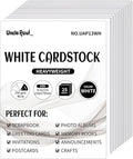 8.5'' x 11'' White Cardstock - 92lb Double-sided Cover Card Stock Heavyweight Paper Perfect for Scrapbooking, Crafts, Business Cards 25 Sheets 250gsm UAP13WH