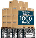 Rosmonde 1000 Pack (Pallet) Composition Notebooks Bulk, College Ruled, Pallet of Notebooks, 200 Pages (100 Sheets), 9-3/4 x 7-1/2, Bulk Notebooks for School, College & Office, 4-7 Days Transit