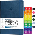 Clever Fox Planner Large – Undated Weekly & Monthly Planner for Productivity, Time Management & Goals – Organizer Journal – 7x10” (Mystic Blue)