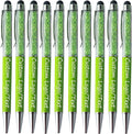 Yucold Customized Pens with Name/Logo - Touch Screen Stylus Ballpoint Pen, Perfect for Weddings, Business & Personalized Gifts (Grass green,150)