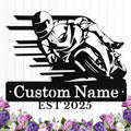 Personalized Motorcycle Metal Sign Custom Biker Name Sign Dirt Bike Wall Decor Motorcycle Home Decor Motorbikes Sign Garage Decor Gifts for Men Husband Rider