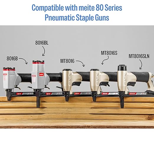 meite 21 Gauge 1/2-inch Crown Upholstery Staples,304 Stainless Steel with 1/4-inch Leg Length, Heavy Duty Staples for Staple Gun MT8016 (10,000 Counts)