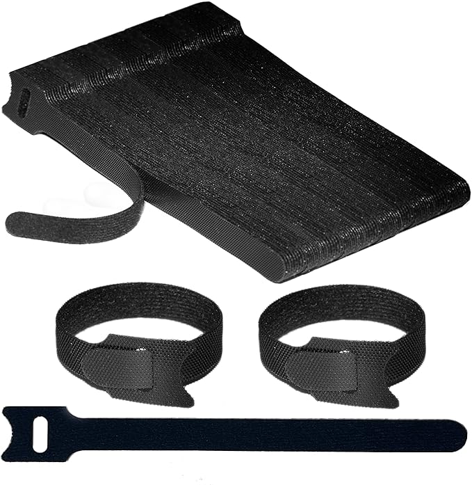 130 PCS 6 Inch Reusable Cable Ties Adjustable Cord Straps, Hook & Loop Wire Organizer for Home, Office & Electronics Cable Management