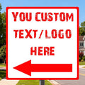 Custom Square Street Arrow Signs - 32 * 32 inches -Optional reflective, Complies with traffic standards, for street diversions and intersections