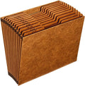 Globe-Weis PFXR217MHD /Pendaflex Heavy-Duty Expanding File, Open Top, 12 Pockets, Monthly Index, Letter Size, Brown (R217MHD)