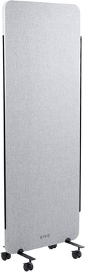 VIVO Freestanding 24 x 66 inch Privacy Panel, Mobile Cubicle Divider, Single 24 inch Wall Partition with 2-Sided Zipper Attachment System, Gray, PP-1-T024G-M