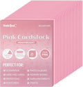 25 Sheets Pink Cardstock - 8.5'' x 11'' Double-sided Cover Card Stock 92lb/250gsm Heavyweight Paper for Art Crafts Scrapbooking Wedding Valentine's Day Cards Party Décor UAP13PK