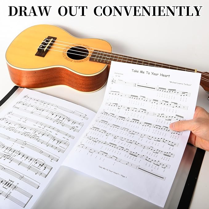 Music Folder Sheet Music Folders Binder Music Choral Storage Holder Band Folder (high Note, 50 Pack)