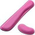 Hoewina Keyboard Wrist Rest,Ergonomic Wrist Rest,Superfine Fabric and Gel Memory Foam Wrist Pad for Computer Keyboard for Easy Typing & Pain Relief, Suitable for Office, Family, Outdoor, Rose Red
