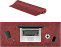 Node Leather Calfskin Leather Desk Pad – Executive Office Desk Mat with Non-Slip Bottom – Smooth Surface for Mouse & Keyboard – Wide Desk Protector 15 3/4" x 38"
