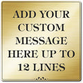 Custom Sign, Office Sign, Business/Office Name Plates for Doors/Wall, Indoor/Outdoor, 10x10 Inch, 18 Colors, (Prestige) Made in USA by My Sign Center
