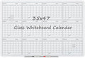Magnetic Whiteboard Glass Board Yearly Calendar - 35" X 47" Large Wall Whiteboard - Dry Erase Planner for Wall Home, School, Office