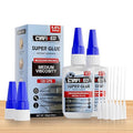 Wood Super Glue 113.6 Gram 4oz, Clear Instant Medium Cyanoacrylate Adhesive Liquid for Woodworking Wooden Crafts Furniture Repairs, All Purpose Strong CA Glue for Metal Glass Plastic Ceramic Leather