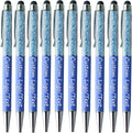 Yucold Customized Pens with Name/Logo - Touch Screen Stylus Ballpoint Pen, Perfect for Weddings, Business & Personalized Gifts (Lake blue,100)