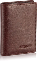 Leather Business Card Case Holder for Men & Women, Italian Calfskin