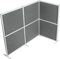 VIVO L-Shape Modular Corner Wall System, 3 Panels, Modern Professional Office Cubicle Dividers, Freestanding Privacy Screen, 66 inches High, Dark Gray, PP-MWS63D-L