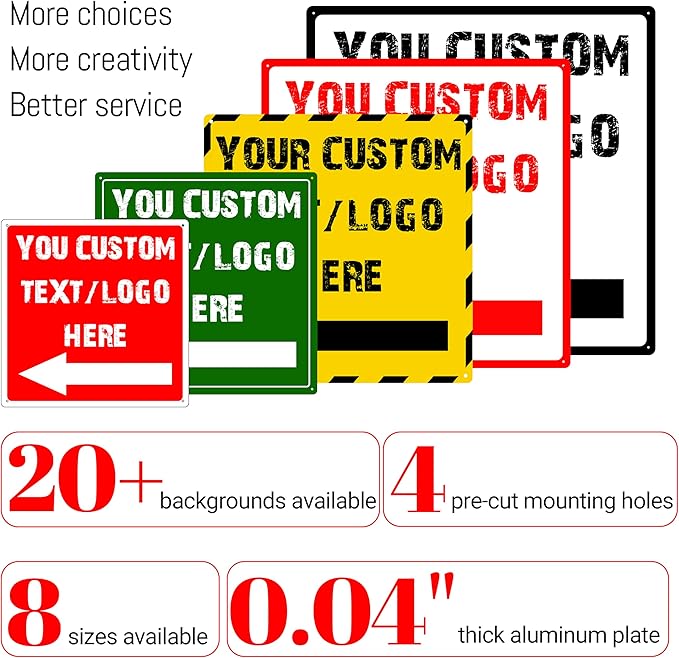 Custom Square Right Arrow Signs - 14 * 14 inches - 0.04-inch thickness, non-deformable, for supermarkets and scenic spots