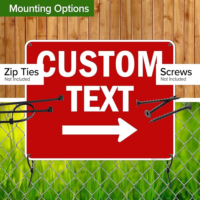 Custom Arrow,Custom Directional Sign, Right Arrow, 24x30 Inches, 55 mil thick HDPE (high density polyethylene) Made in USA by My Sign Center