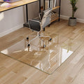 Koonmi Tempered Glass Chair Mat for Hardwood Floors & Carpets, 42" x 48“ Transparent Heavy Duty Office Floor Protector with Noise-Free Gliding Shatterproof for Home Office Desk