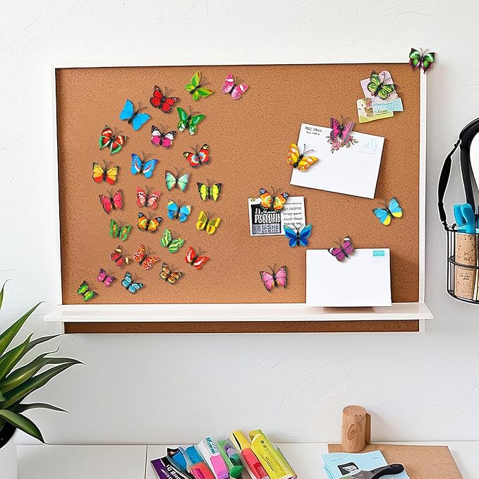 50Packs Decorative Thumb Tacks Butterfly Push Pins Yellow Thumbtacks Cute Pushpins for Cork Board Bulletin Board Wall in Office Cubicle Decor Decorations