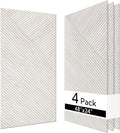 Olanglab Peel and Stick Wall Panels 4 Pack, 47.2 x 23.6 per Wall Panels, Acoustic Wall Panels, Sound Absorbing Wall Art for Home Studio and Office, Light Ash Wood Pattern, Minimal Lines