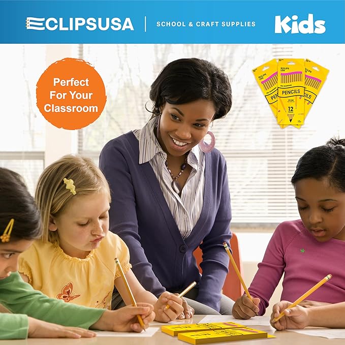 E-CLIPS USA Pencils Bulk Pencils #2 (24 Boxes) Number 2 pencil Pre-Sharpened Pencil Bulk School Supplies Bulk Office Supplies Bulk Box May Vary 12 Pencil Per Box (24 Boxes)