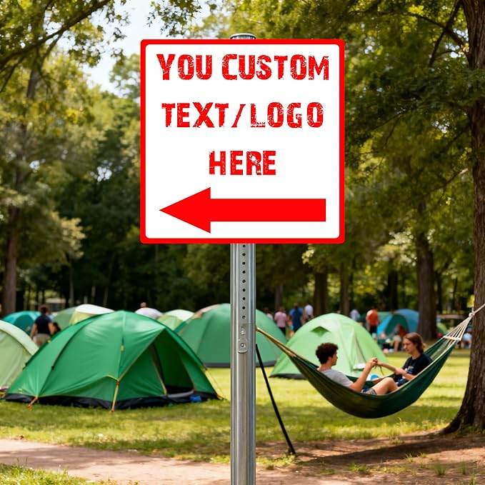 Custom Square Street Arrow Signs - 32 * 32 inches -Optional reflective, Complies with traffic standards, for street diversions and intersections