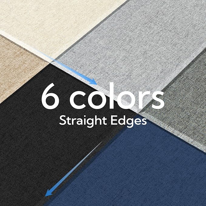 Olanglab Fiberglass Acoustic Wall Panels 4 Pack, 11.8'' x 23.6'' Sound Panels, Fabric Wrapped Sound Proof Panels for Walls (Khaki)