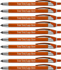 Personalized with Your Custom Logo or Text Pens-Pack of 450- for Marketing, Parties, and Events, 2 in 1 Capacitive Stylus & Ballpoint Pen Compatible with Touchscreen Devices, Blue Ink, Orange Pens