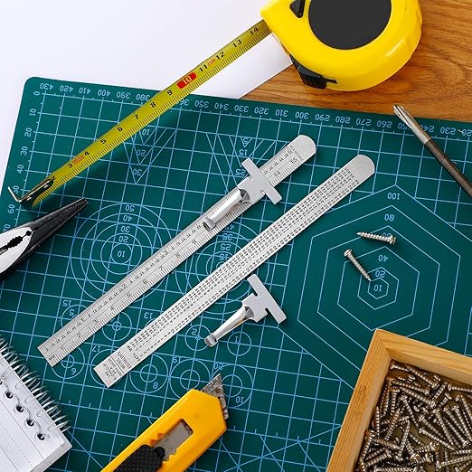 2 Pieces 6 Inch 15 cm Pocket Ruler Flexible Precision Stainless Steel Ruler with Detachable Clips Stainless Steel Pocket Clip Scale Gauge Metric British System