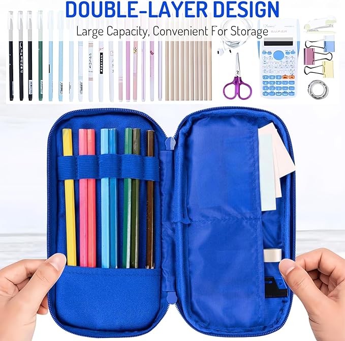 Fitvc Large Pencil Case for Boys,Sports Boys Pencil Pouch for Kids Teens School,Large Capacity Pen Box Marker Organizer for School