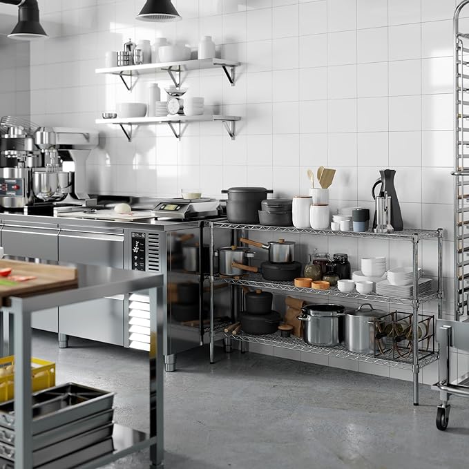 Regal Altair 14" Deep x 54" Wide x 34" Height Wire Shelving Kit | 3-Tier | NSF Commercial Storage Rack Unit