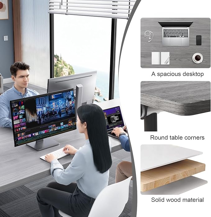 Conference Table,55.1''Folding Conference Room Table for 4-12 People,Mobile Flip Top MeetingTraining Table with Different Coulor and Styles for Offices, Classrooms,Meeting Room (6, 47.2''F)